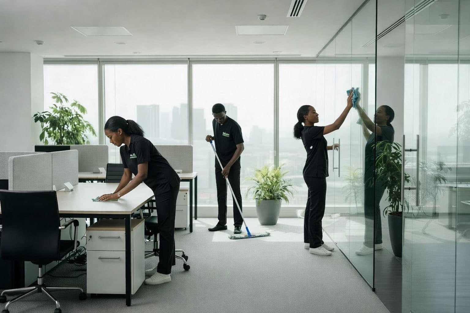 Aethla maid team preparing together